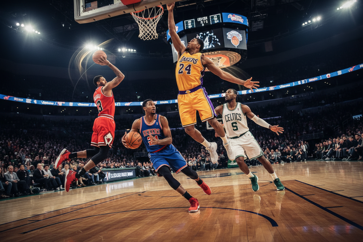 create a nba background image with players